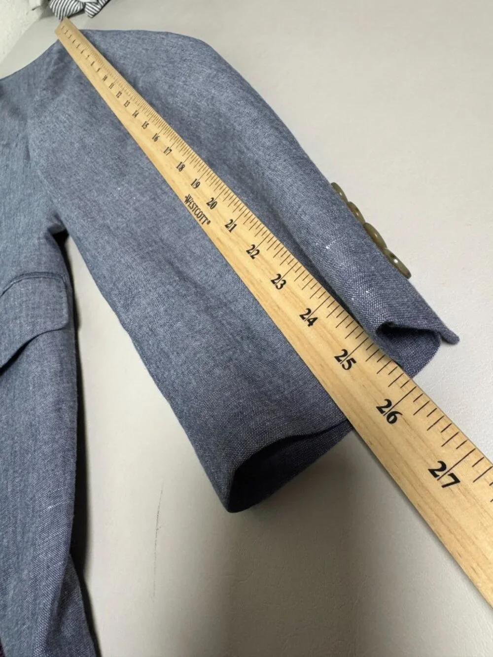 J.Crew Ludlow Blazer Blue Men 42R Cotton Linen Unlined Lightweight Unstructured